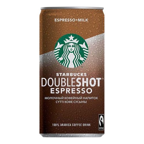 Молочный кофейный напиток Starbucks Doubleshot Espresso Black 0% БЗМЖ 200 мл