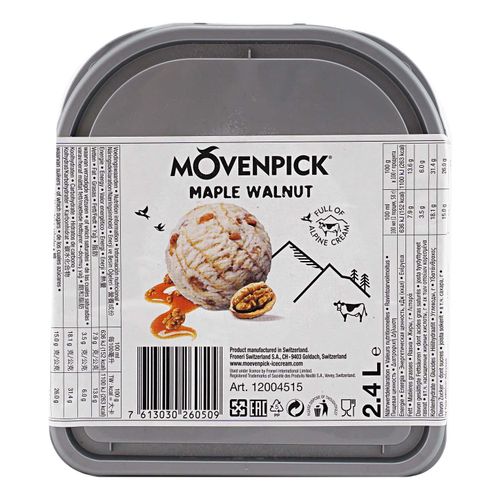 Мороженое пломбир Movenpick грецкий орех и кленовый сироп БЗМЖ 1,385 кг