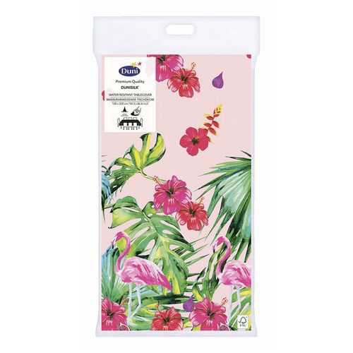 Скатерть Duni Silk Aloha Floral бумажная 220 х 138 см