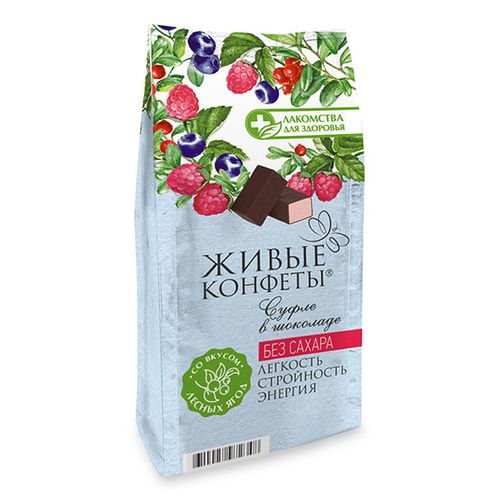 Суфле Лакомства Для Здоровья Живые Конфеты со вкусом лесных ягод 150 г