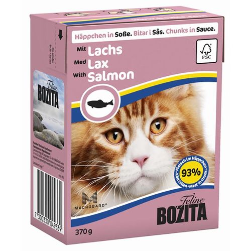 Влажный корм для кошек Bozita с лососем в соусе 370 г