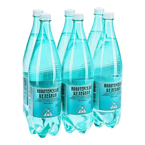 Вода минеральная Новотерская целебная газированная лечебно-столовая 1,5 л х 6 шт