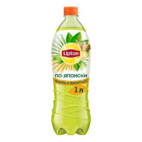 Холодный чай Lipton По-японски зеленый имбирь-лемонграсс 1 л