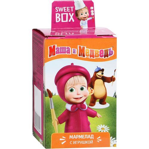 Мармелад Sweet Box Маша и Медведь жевательный с игрушкой 10 г