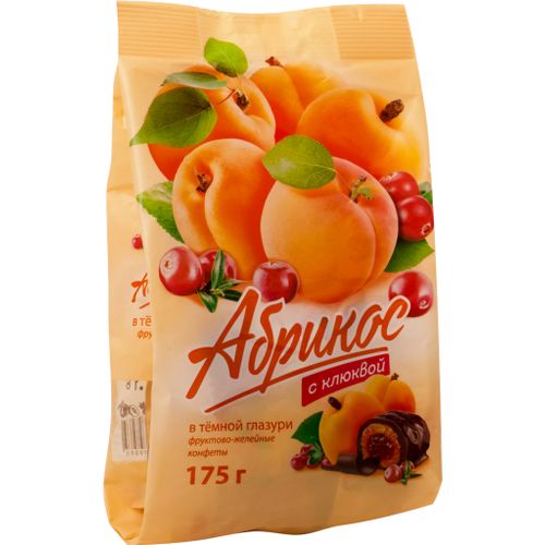 Конфеты желейные Good Food абрикос с клюквой в темной глазури 175 г