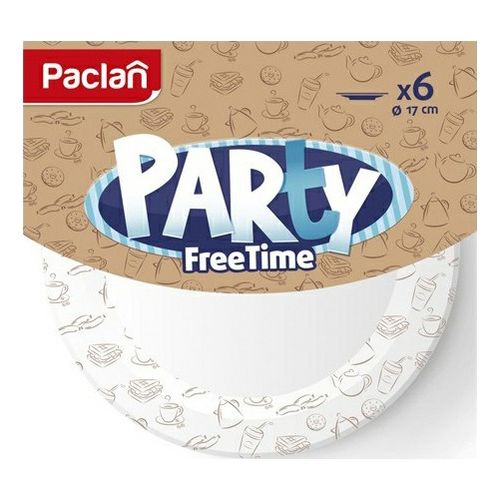 Тарелки одноразовые Paclan Party Free Time бумажные 17 см 6 шт