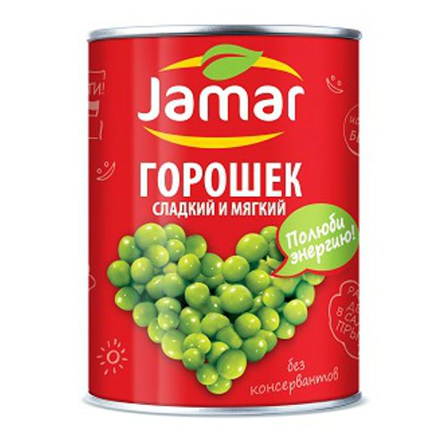 Горошек зеленый Jamar 400 г