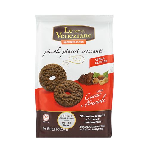 Печенье Le Veneziane с какао и фундуком без глютена 300 г