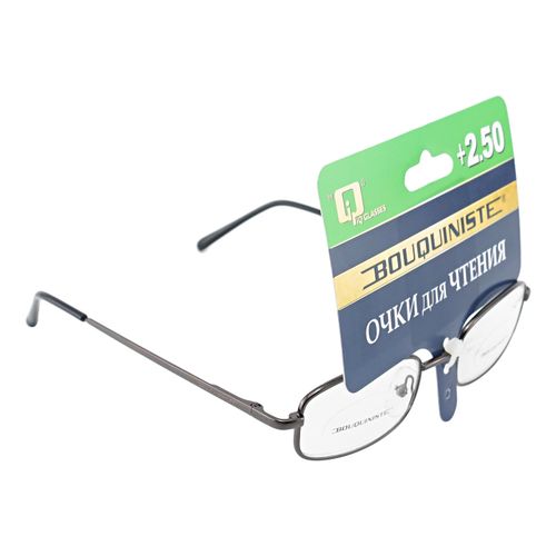 Комплект Bouquiniste 4 в 1 очки корригирующие для чтения +2,5 + футляр + салфетка из микрофибры + шнурок