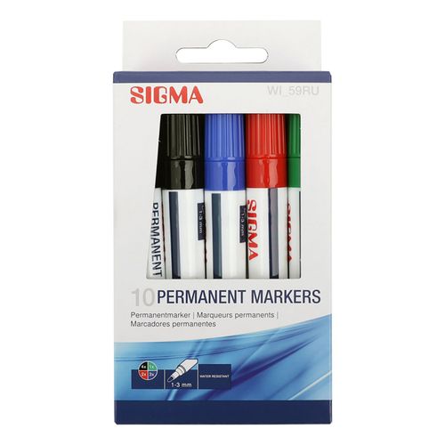 Набор маркеров Sigma 4 цвета 10 шт