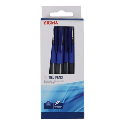 Ручки гелевые Sigma синие 12 шт