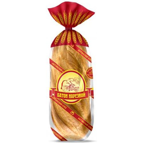 Батон Аютинский Хлеб Нарезной пшеничный целый 380 г