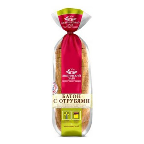 Батон Аютинский Хлеб пшеничный в нарезке с отрубями 440 г