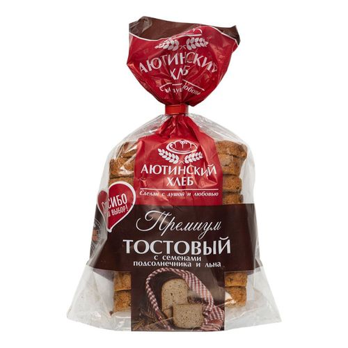 Хлеб Аютинский Хлеб Премиум Тостовый ржано-пшеничный в нарезке 330 г