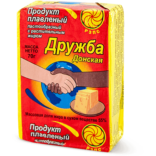 Плавленый сыр РЗПС Дружба Донская 55% 70 г