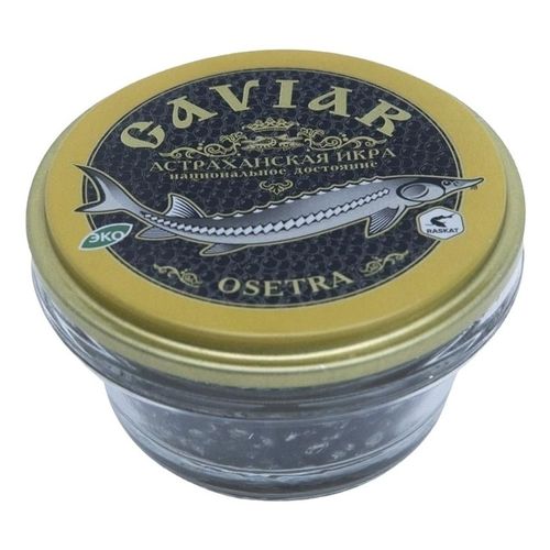 Икра осетра черная Астраханская Икра Национальное достояние Caviar зернистая 56,8 г
