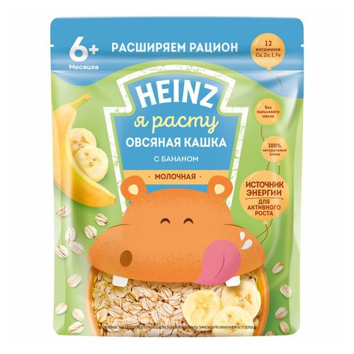 Каша Heinz овсяная молочная с персиком с 5 месяцев 200 г