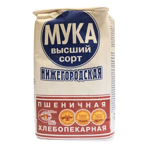 Мука Нижегородская пшеничная высший сорт 2 кг