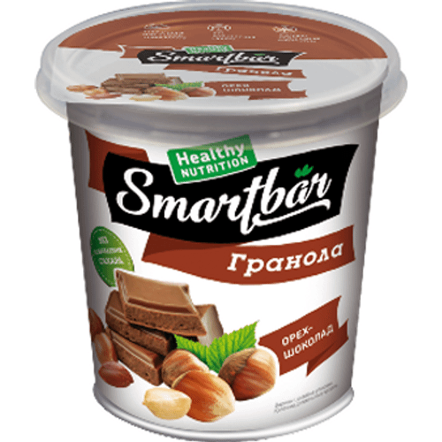 Гранола Smartbar с орехом и шоколадом запеченная 50 г