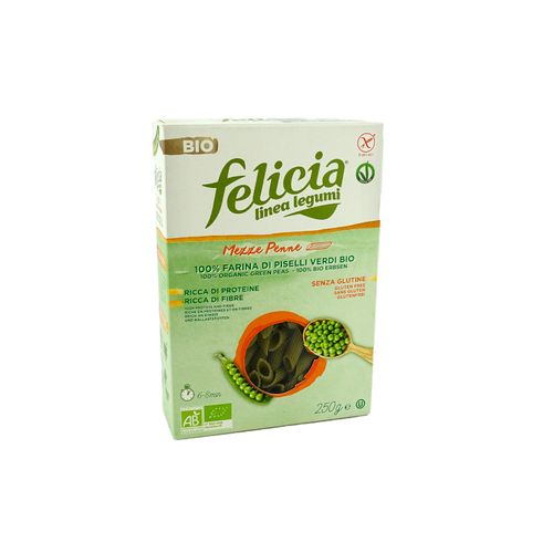 Макаронные изделия Felicia Bio Penne Rigate из зеленого горошка 250 г