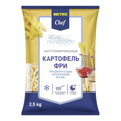 Картофель фри Metro Chef обжаренный замороженный 2,5 кг