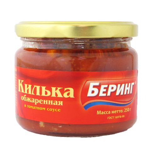Килька Беринг обжаренная в томатном соусе 250 г