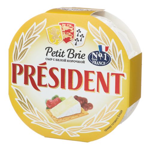 Сыр мягкий President Petit Brie с белой плесенью 60% 125 г