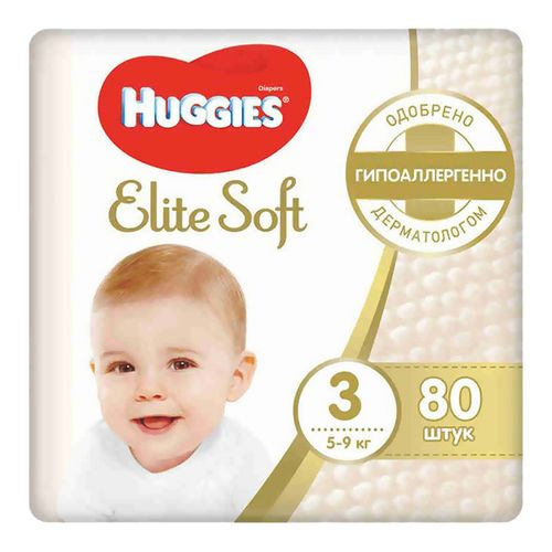 Подгузники Huggies Elite Soft 3 5-9 кг 80 шт