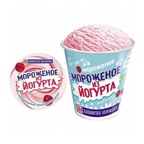 Мороженое йогуртное Башкирское мороженое Frutti Yogurt с соком вишни БЗМЖ 80 г
