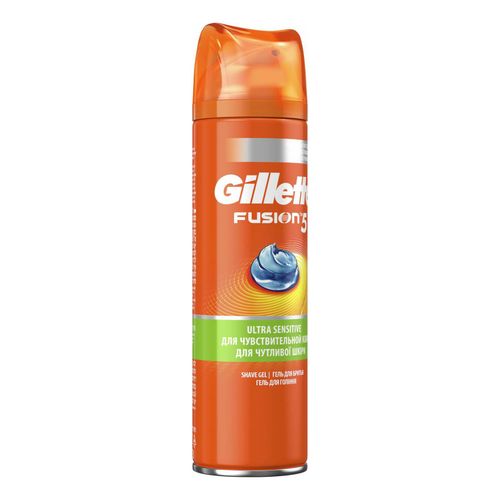 Гель для бритья Gillette Fusion5 Ultra Sensitive для чувствительной кожи мужской 200 мл