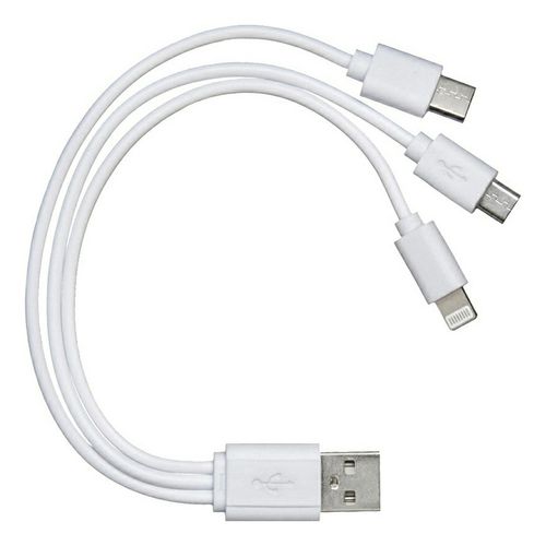 Кабель Gal 3 в 1 USB A - Apple Lightning 8pin/Type-C/microUSB 20 см