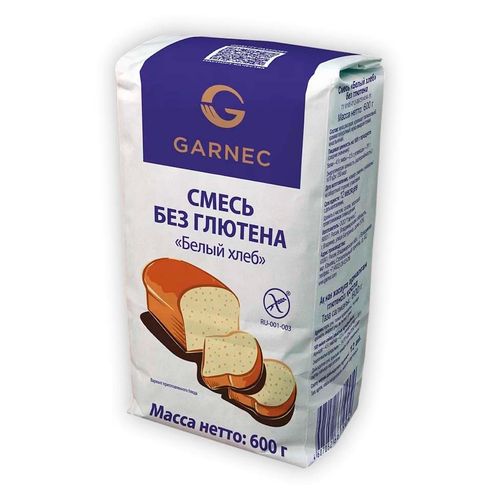 Смесь для выпечки Garnec Белый хлеб без глютена 600 г - купить с ...