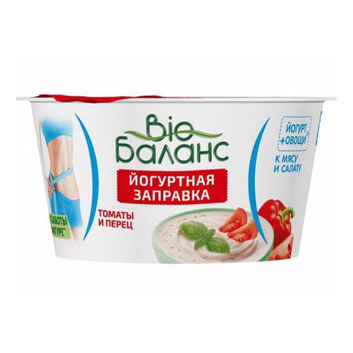 Йогуртная заправка Био Баланс Томаты и перец 6% БЗМЖ 140 г