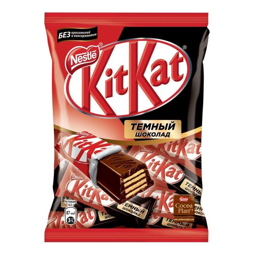 Батончик KitKat Dark темный шоколад с хрустящей вафлей 169 г