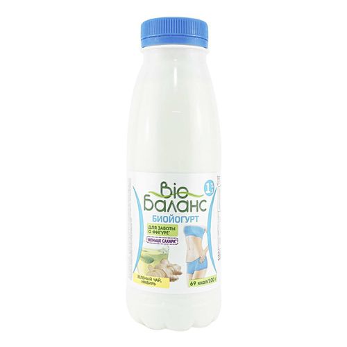Йогурт питьевой Bio Баланс зеленый чай и имбирь 1,5% 330 г