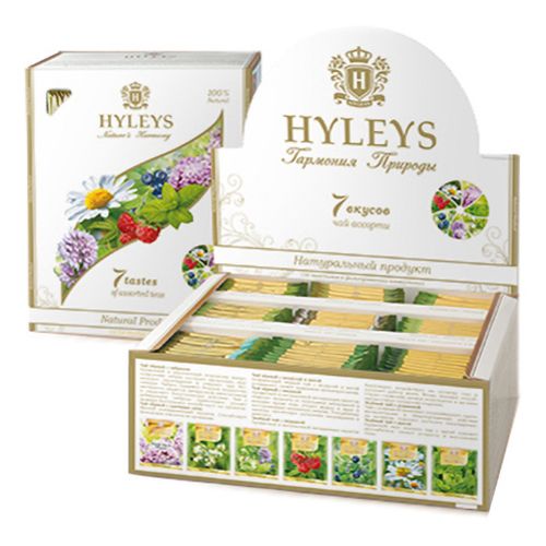 Чай ассорти Hyleys Гармония природы 7 вкусов в пакетиках 1,5 г х 100 шт