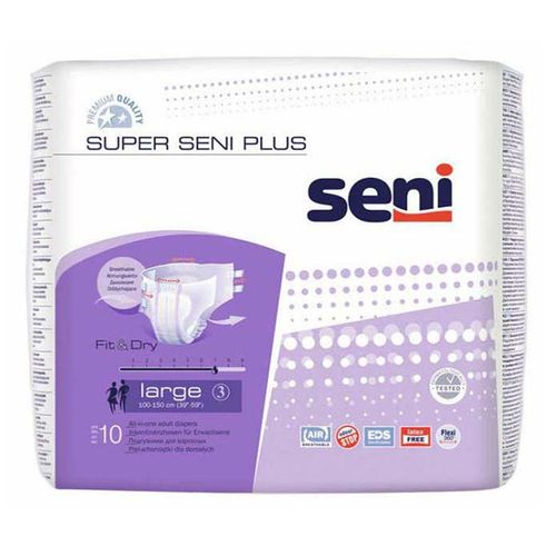 Подгузники для взрослых ночные Super Seni Plus L 10 шт