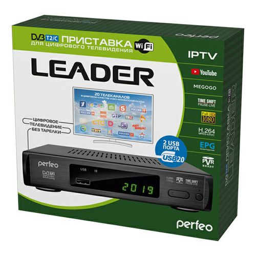 Приставка для цифрового TV Perfeo DVB-T2/C Leader