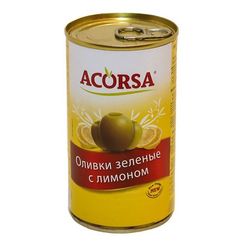 Оливки Acorsa зеленые с лимоном 350 г