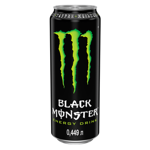 Энергетический напиток Black Monster газированный безалкогольный 449 мл