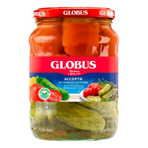 Ассорти Globus из томатов и огурцов 680 г