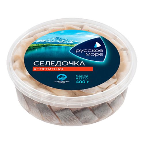 Сельдь Русское море Аппетитная в масле филе-кусочки 400 г