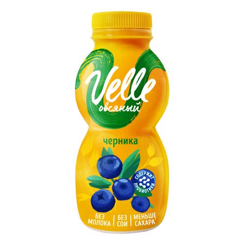 Растительный аналог йогурта овсяный Velle черника 0,4% 250 мл