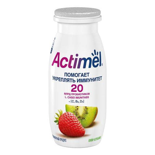 Кисломолочный напиток Actimel киви-клубника 2,5% БЗМЖ 100 мл х 6 шт