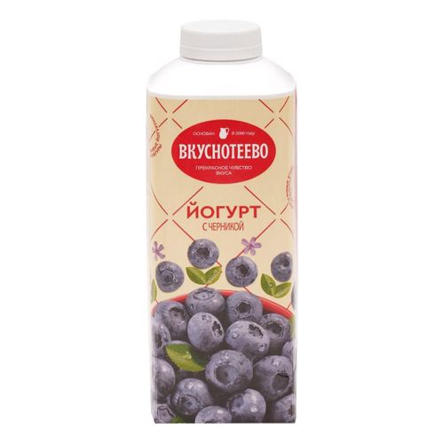 Йогурт питьевой Вкуснотеево черника 1,5% БЗМЖ 750 г