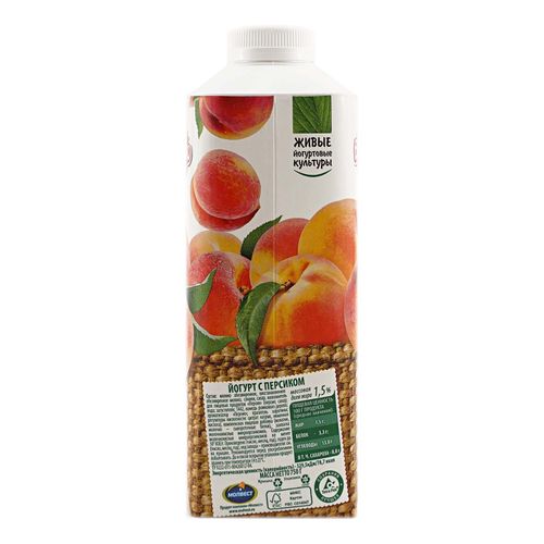 Йогурт питьевой Вкуснотеево персик 1,5% БЗМЖ 750 г
