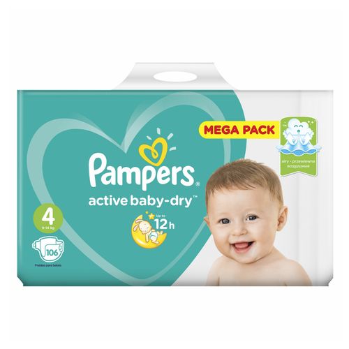 Подгузники Pampers Active Baby Dry 4 (9-14 кг) 106 шт