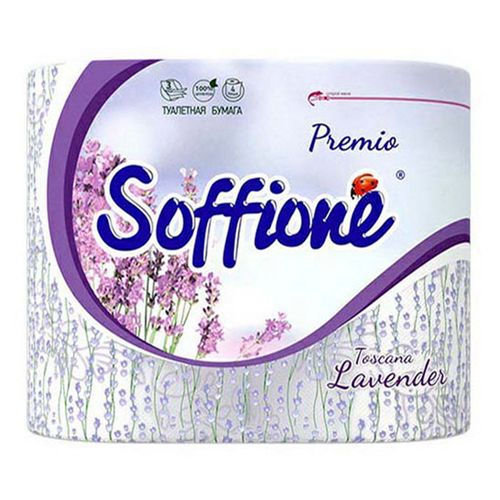 Туалетная бумага Soffione Premio Toscana Lavender 3 слоя 4 рулона
