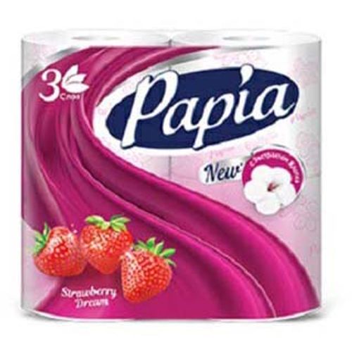 Туалетная бумага Papia Strawberry Dream 3 слоя 4 рулона