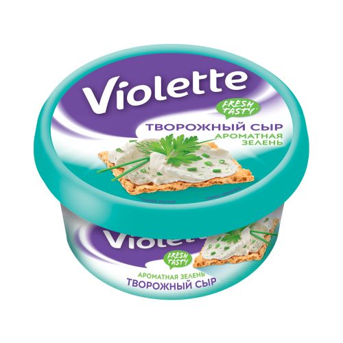 Сыр творожный Violette с зеленью 70% 140 г